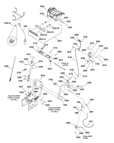 Handles And Controls Group Diagram and Parts List for 1696055-CM741450H 2011 Briggs and Stratton Snow Blower